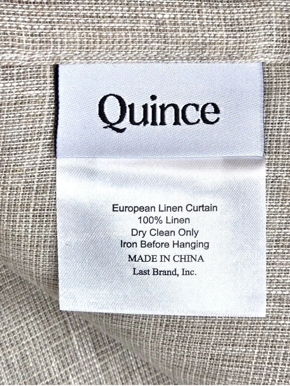 NWT QUINCE Set Of 4 48x96 European Linen Sheer Curtains Flax 9869